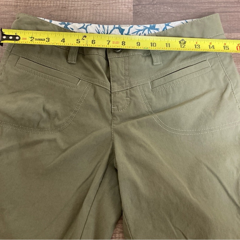 Athleta Women’s Bermuda Hiking Green Mesh-Lined Shorts Sz S - Picture 9 of 15